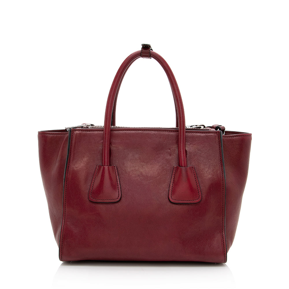 Prada Glace Calf Twin Pocket Tote - Ewore Bags