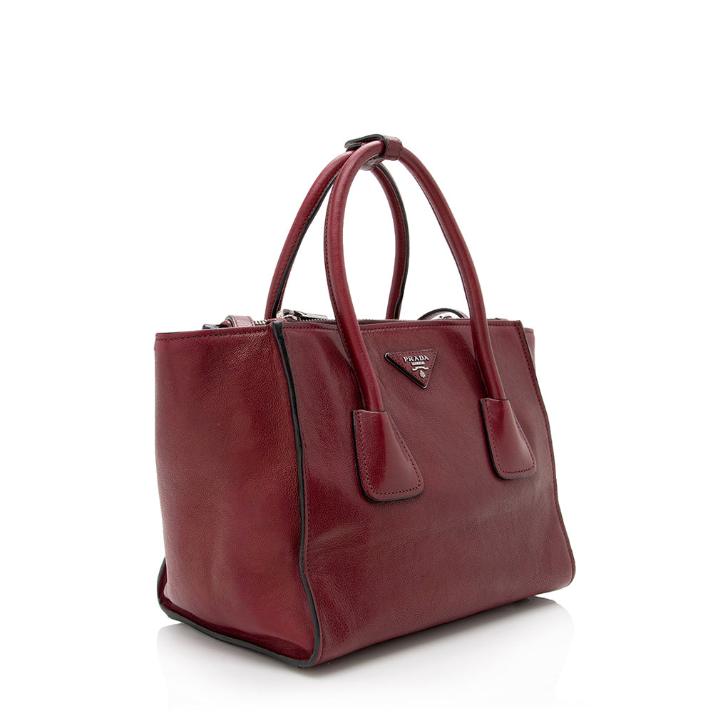Prada Glace Calf Twin Pocket Tote - Ewore Bags