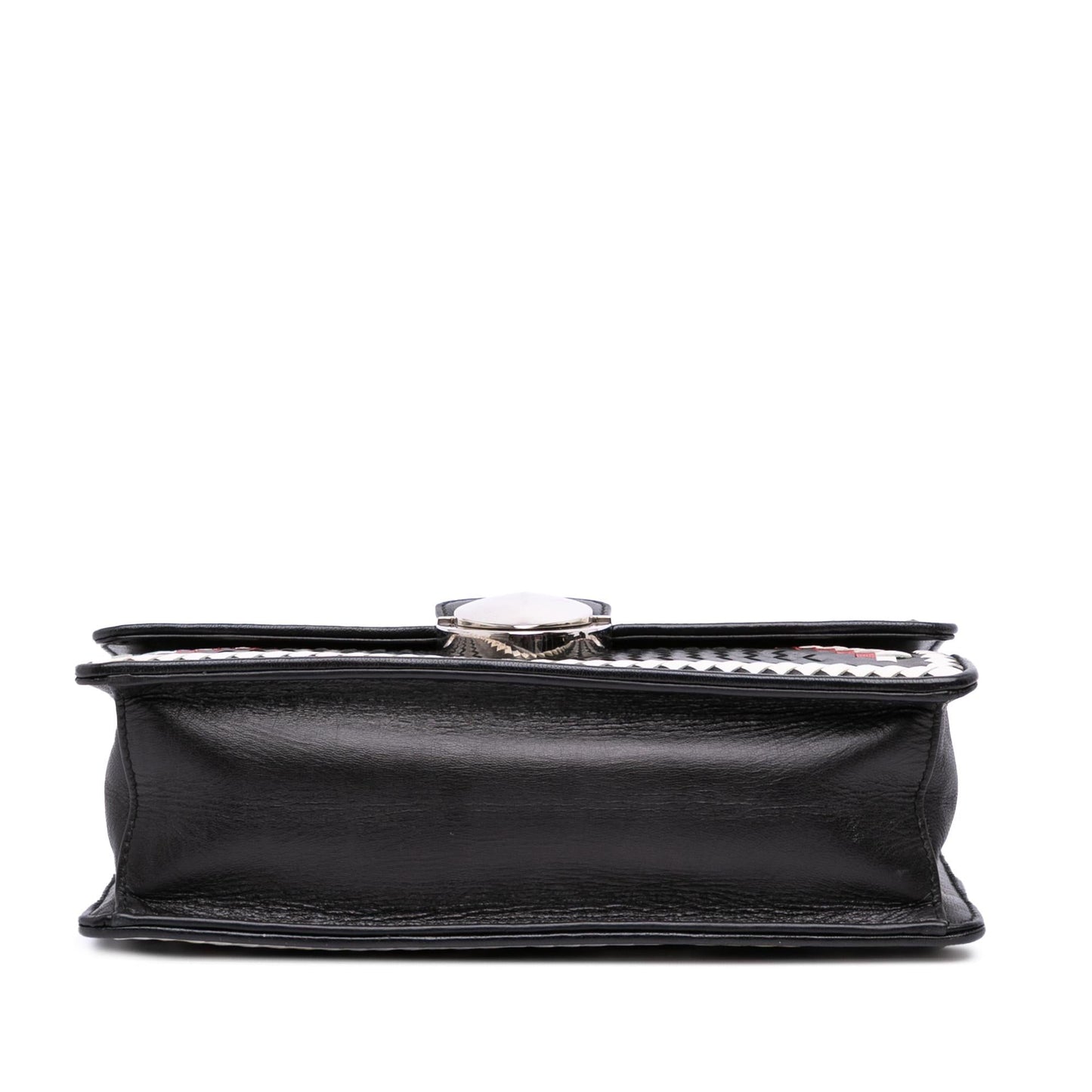Prada Goatskin Woven Madras Crossbody