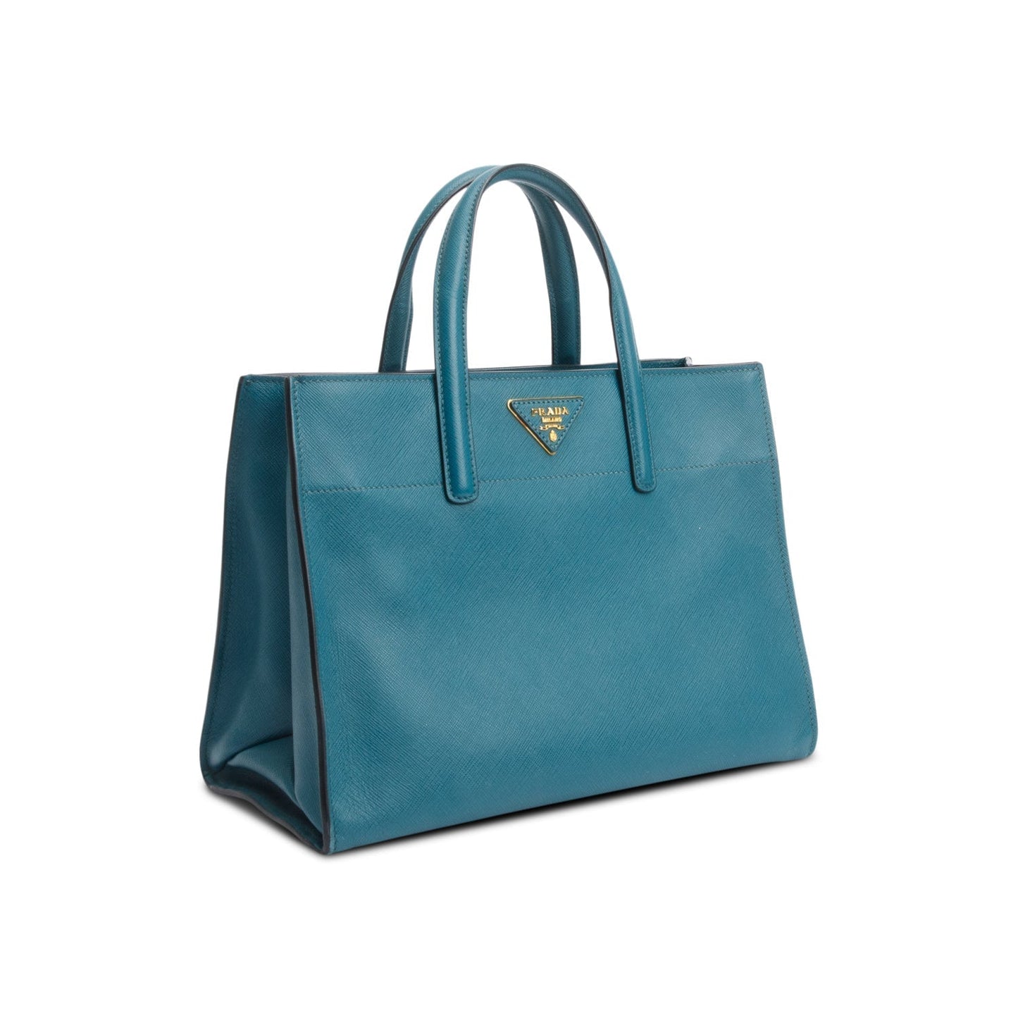 Prada Green Saffiano Soft Triple Pocket Convertible Tote