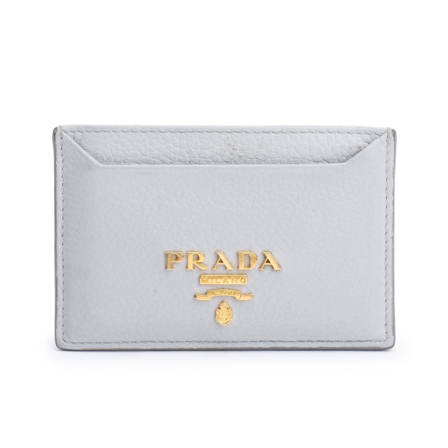 Prada Grey Saffiano Leather Card Holder