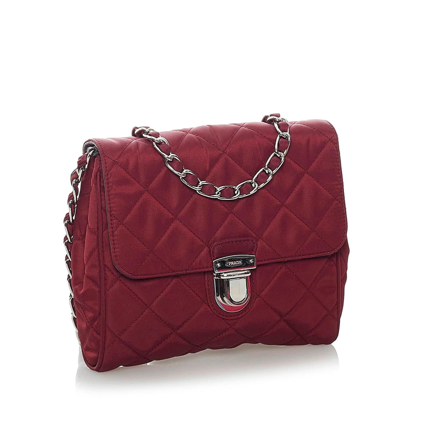 Prada Impuntu Tessuto Chain Crossbody Bag (SHG-30790)