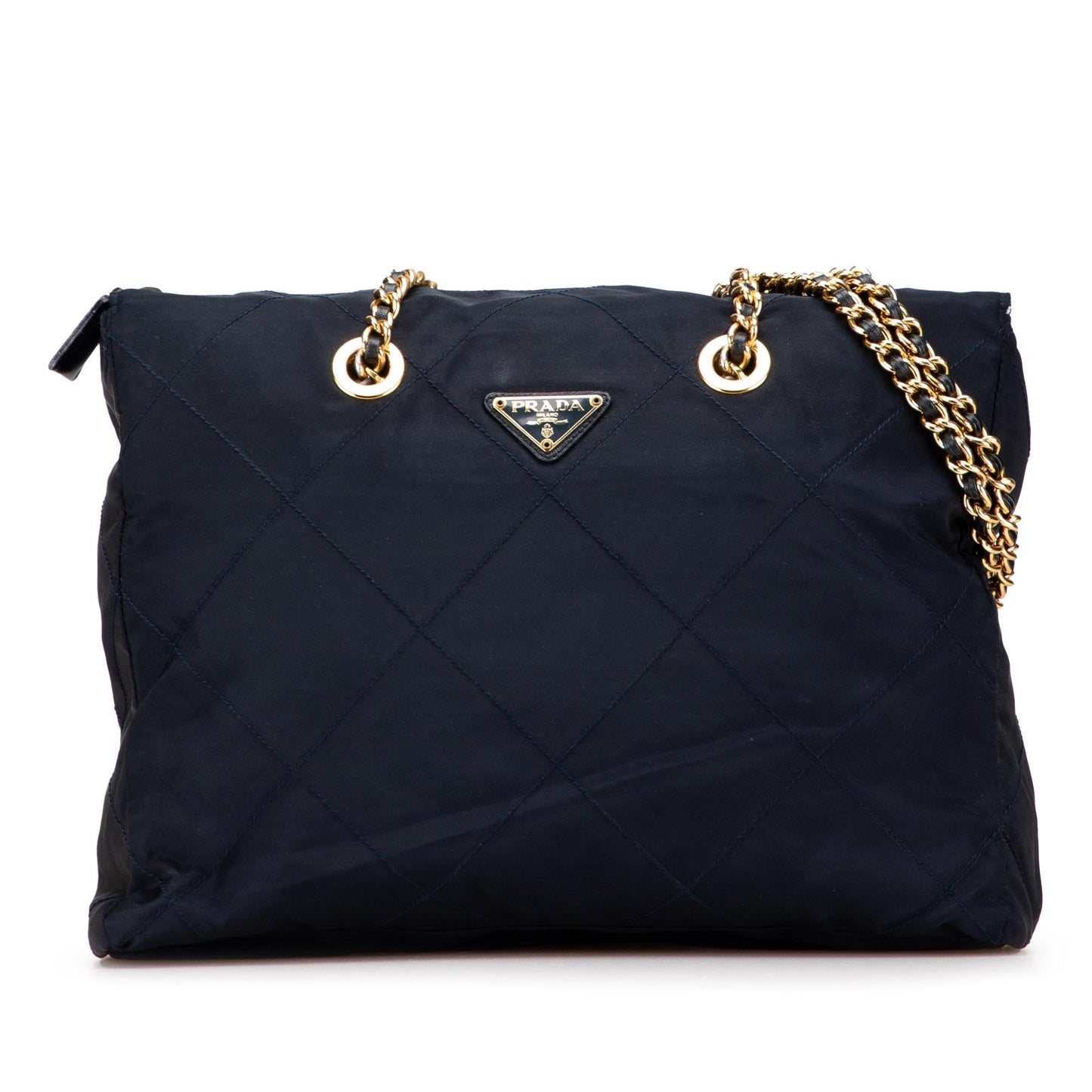 Prada Impuntu Tessuto Chain Tote