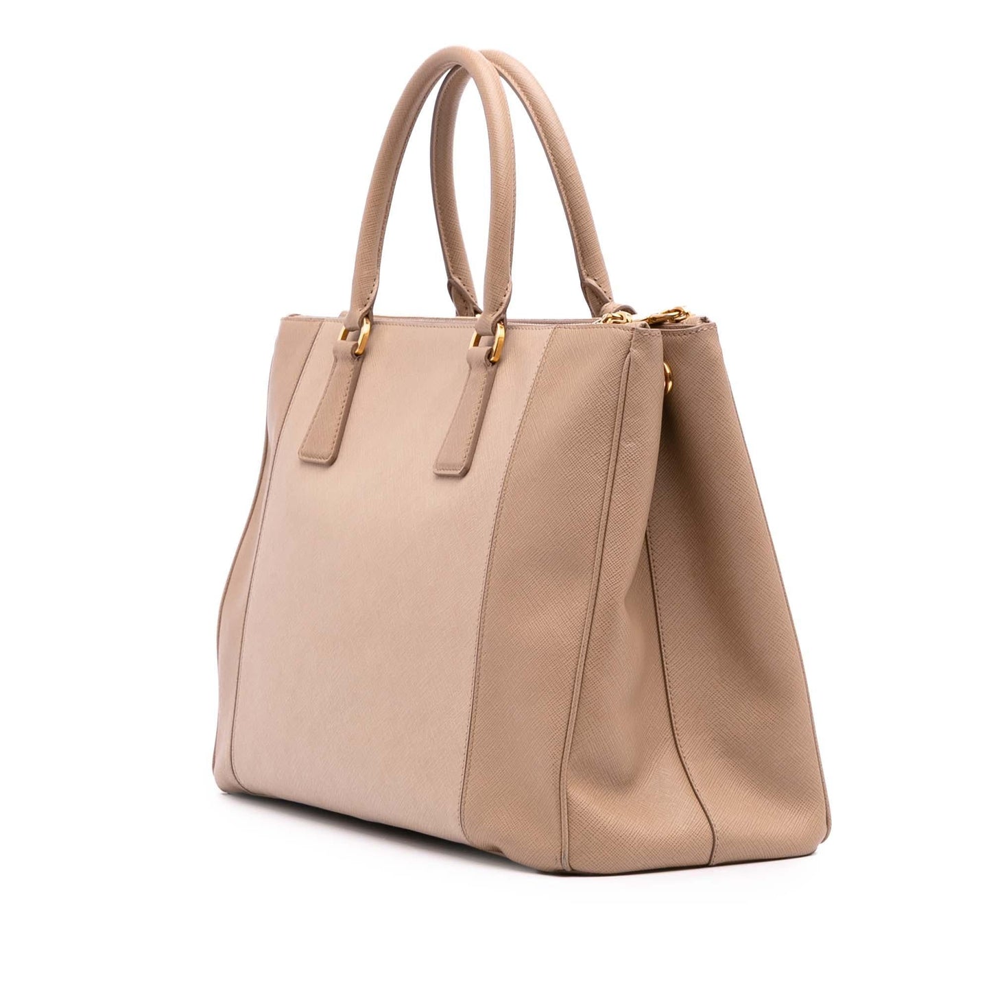 Prada Large Bicolor Saffiano Lux Galleria Double Zip Satchel