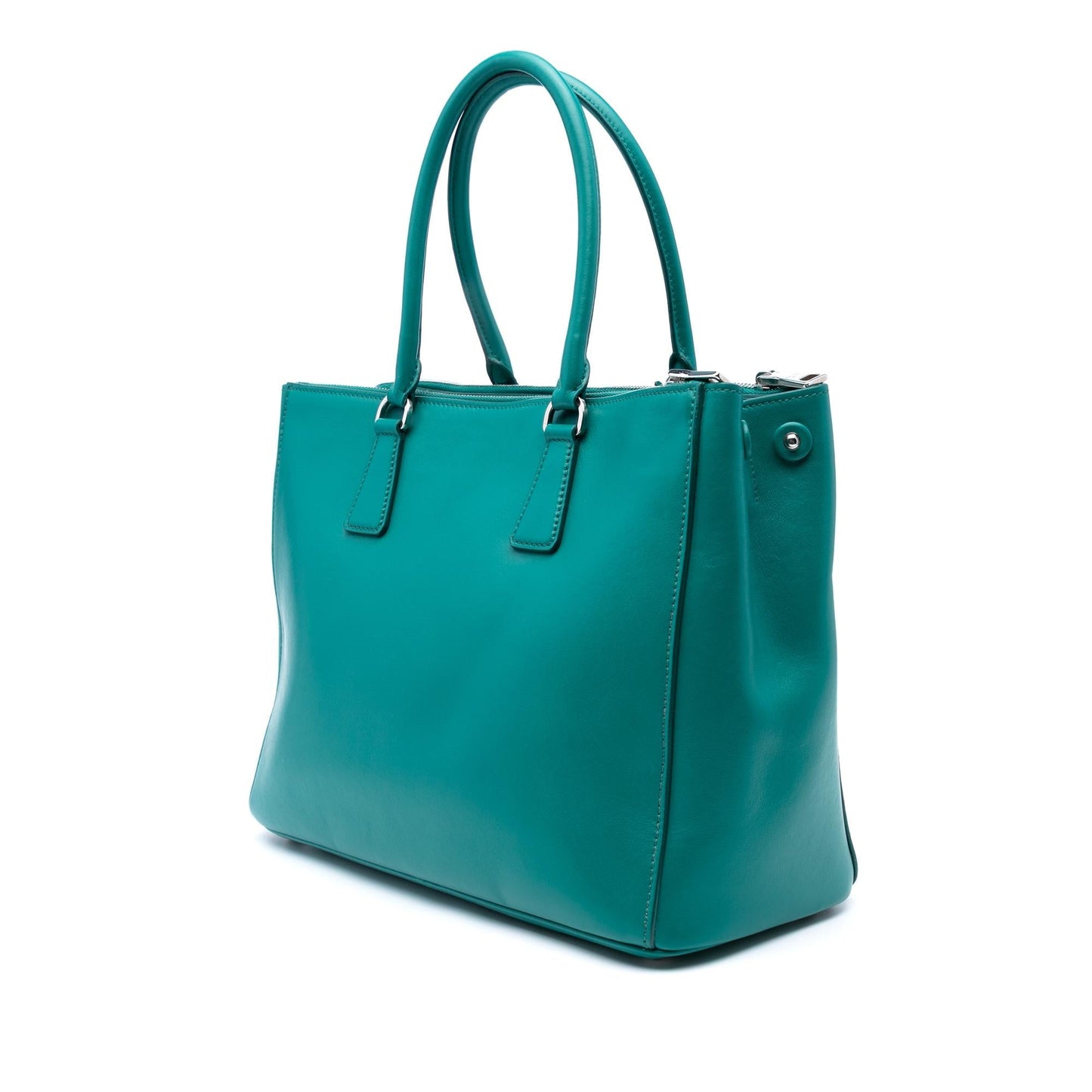Prada Large City Calf Galleria Double Zip Satchel
