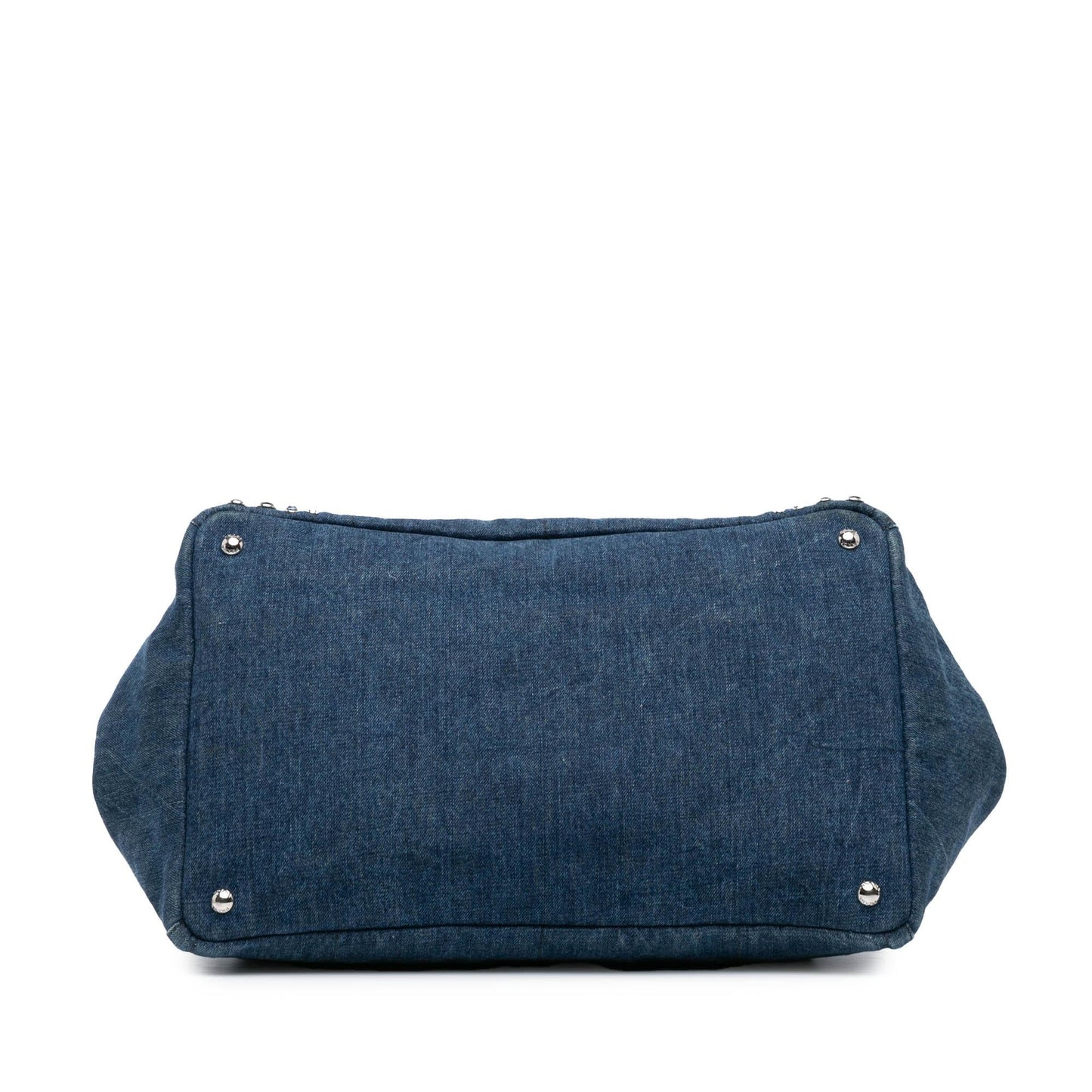 Prada Large Denim Canapa Bijoux Satchel