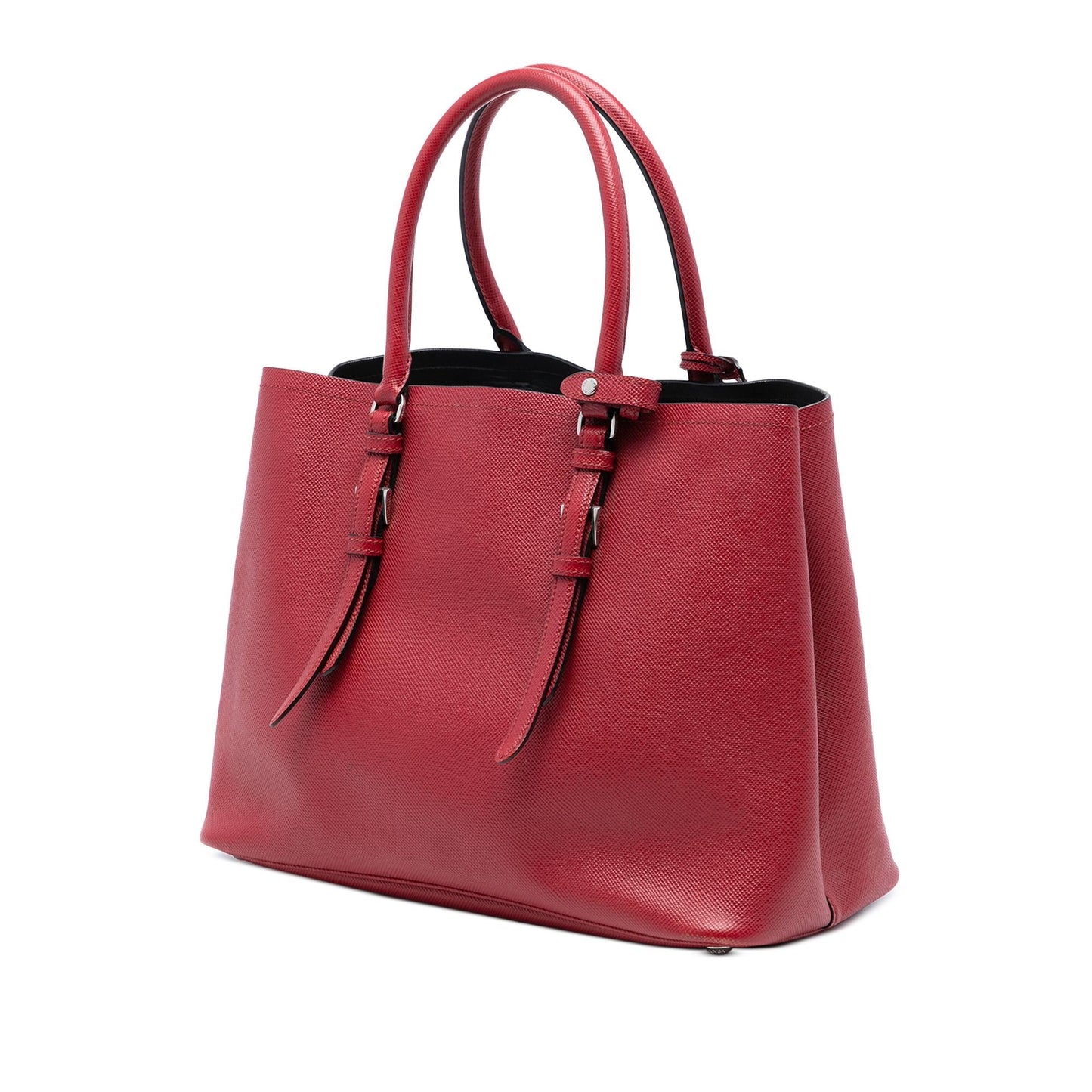 Prada Large Saffiano Cuir Double Satchel