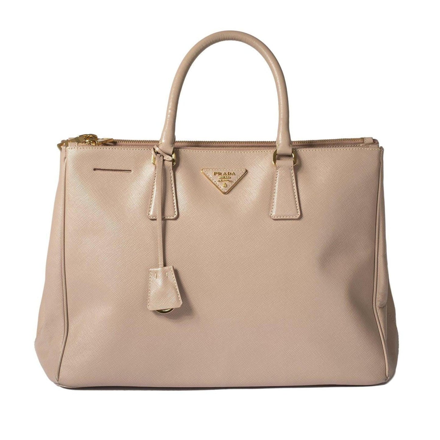 Prada Large Saffiano Lux Double Zip Galleria Tote