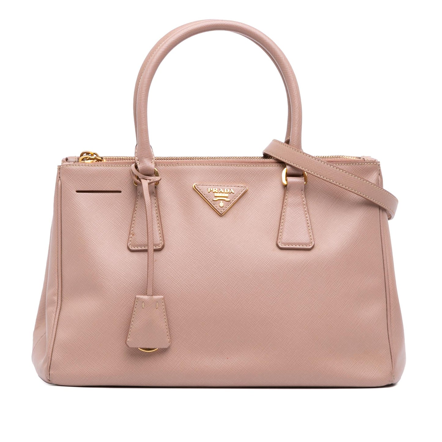 Prada Large Saffiano Lux Galleria Double Zip Satchel