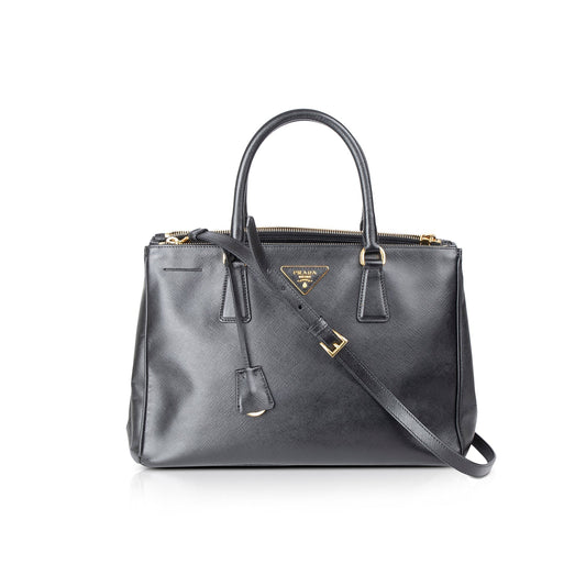 Prada Large Saffiano Lux Galleria Double Zip Tote