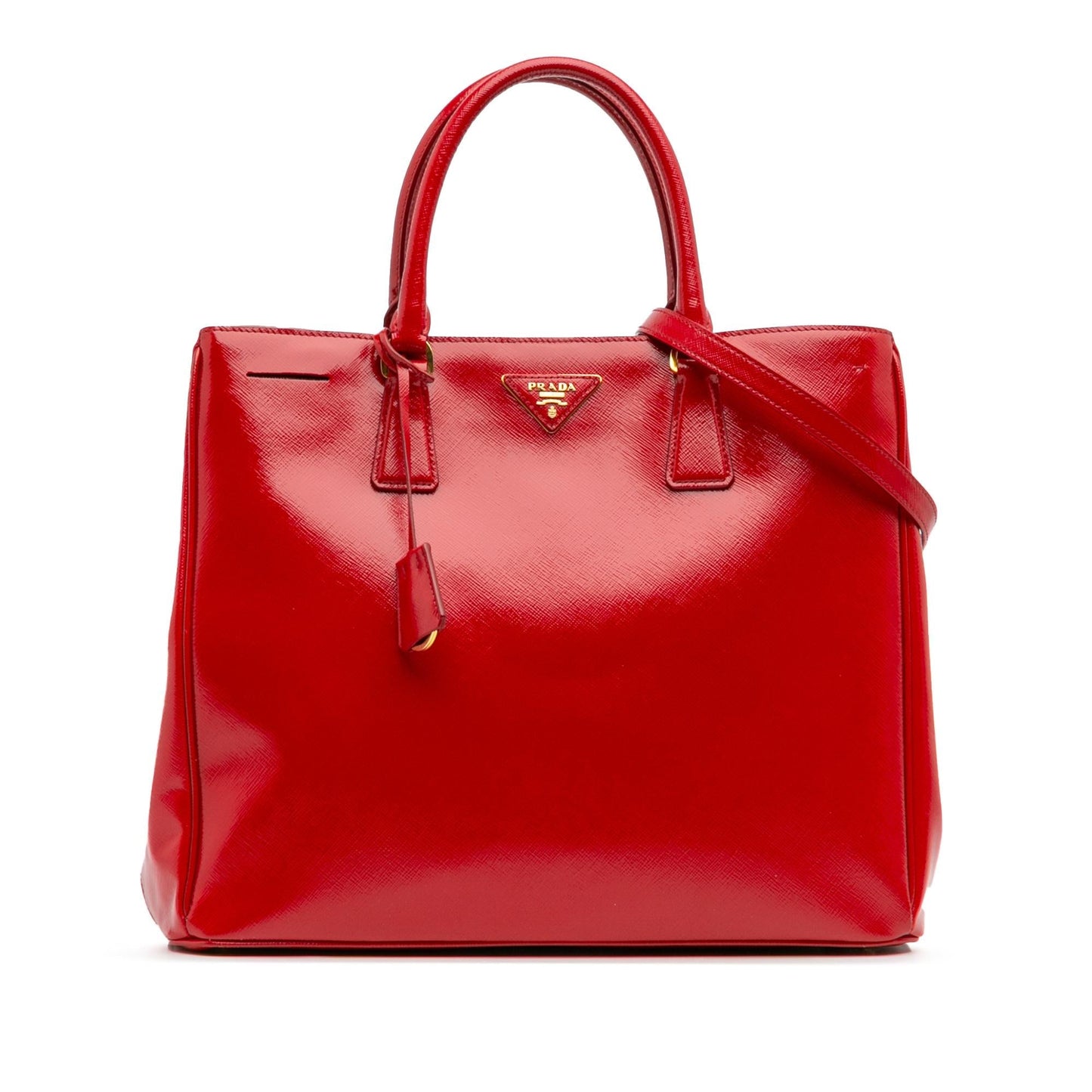 Prada Large Saffiano Vernice Galleria Satchel