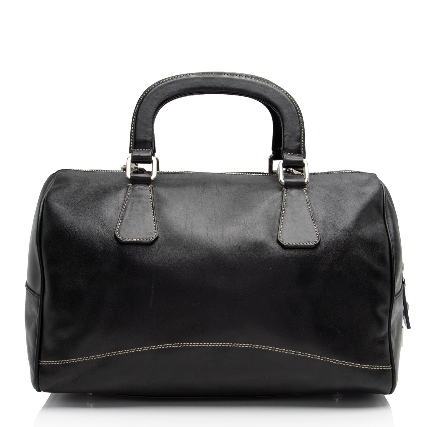 Prada Leather Boston Bag (SHF-kuP8rD)