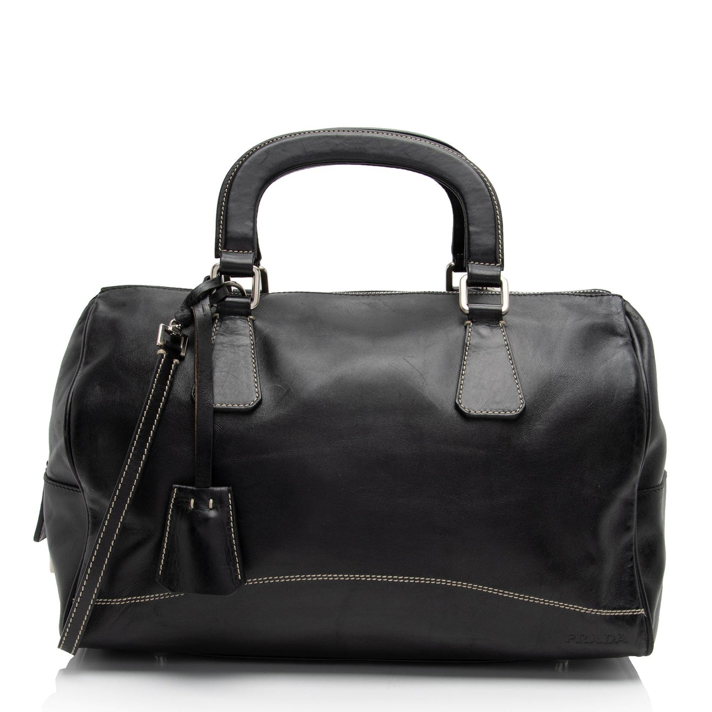 Prada Leather Boston Bag (SHF-kuP8rD)