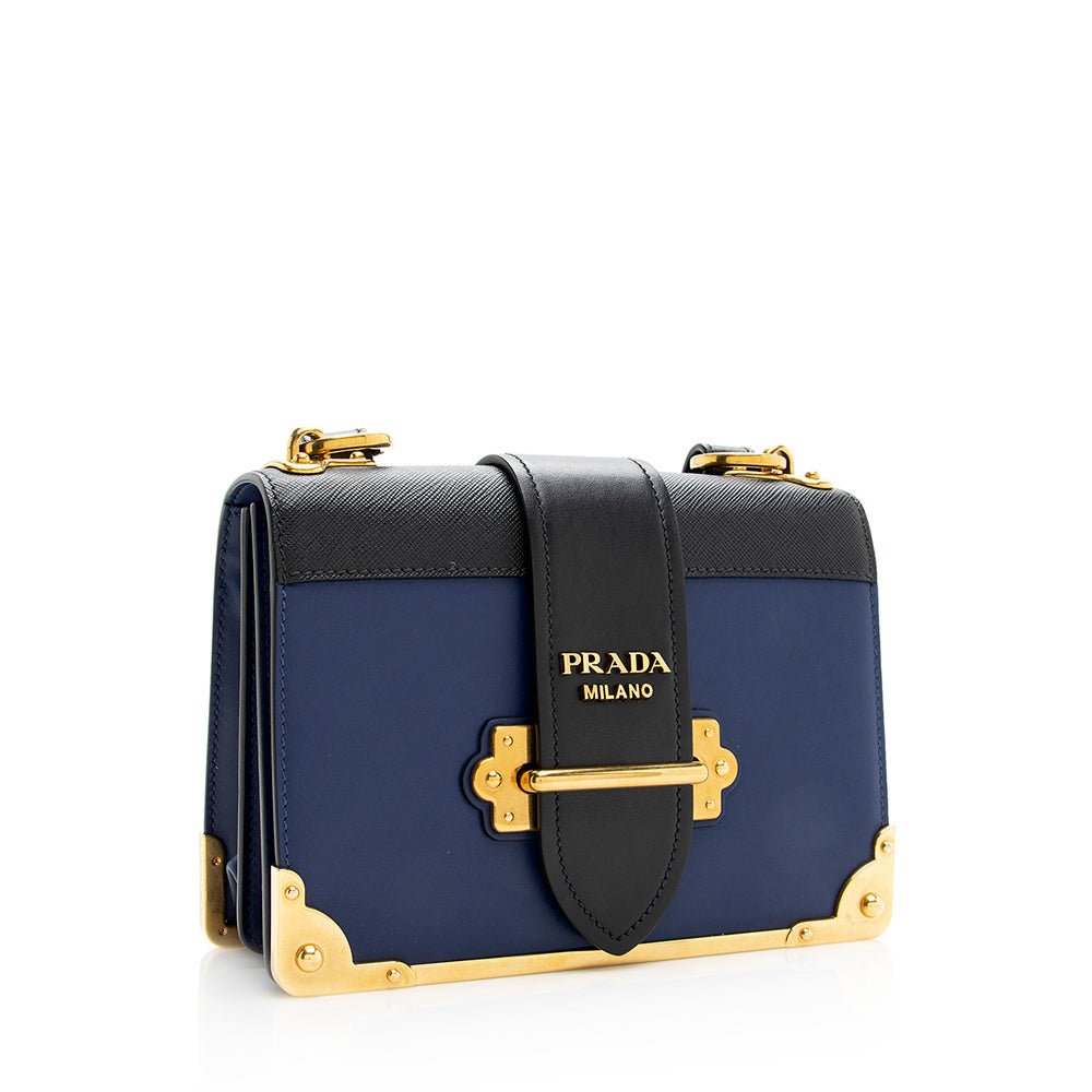Prada Leather Cahier Shoulder Bag (SHF-19420)