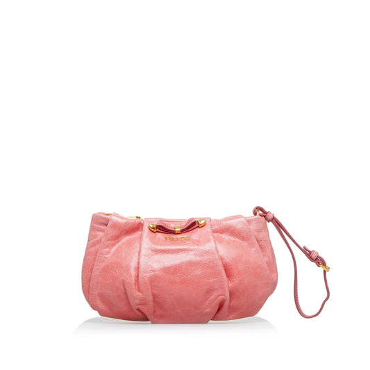 Prada Leather Clutch Bag Handbag - Ewore Bags