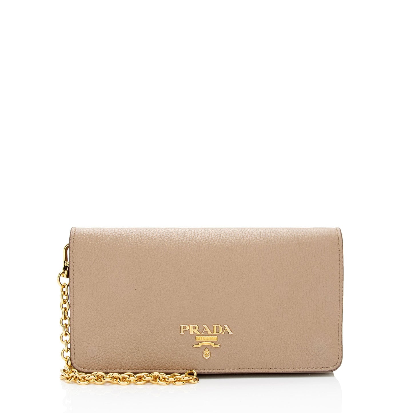 Prada Leather Daino Chain Wallet (SHF-MtVCqo)