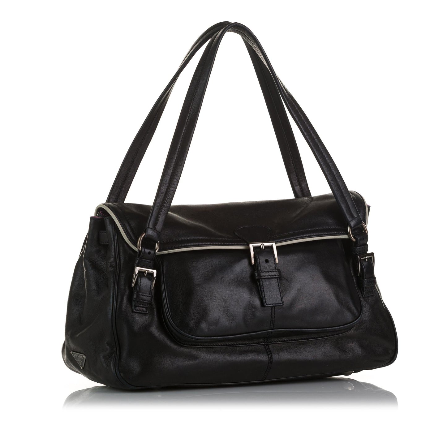 Prada Leather Shoulder Bag (SHG-k6pXFR)