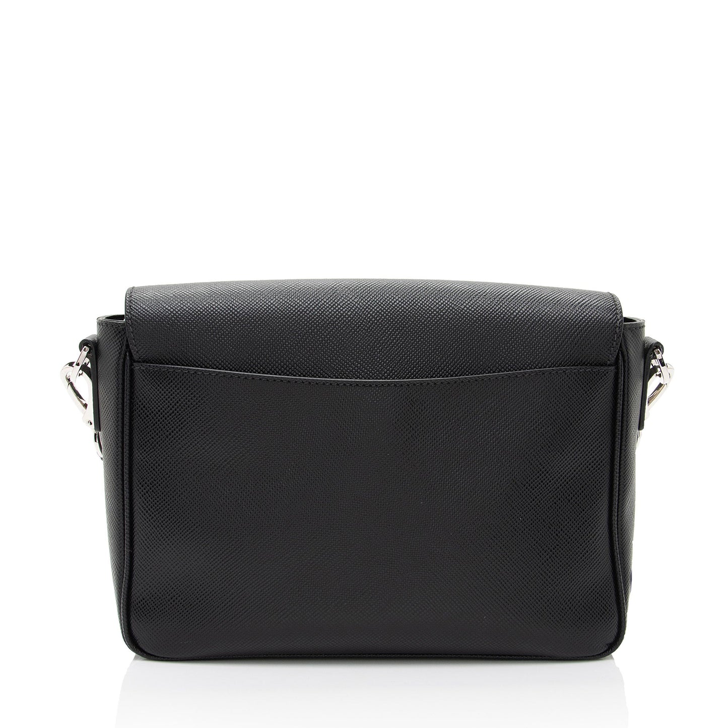 Prada Leather Triangle Logo Flap Shoulder Bag (SHF-gkkZ4n)