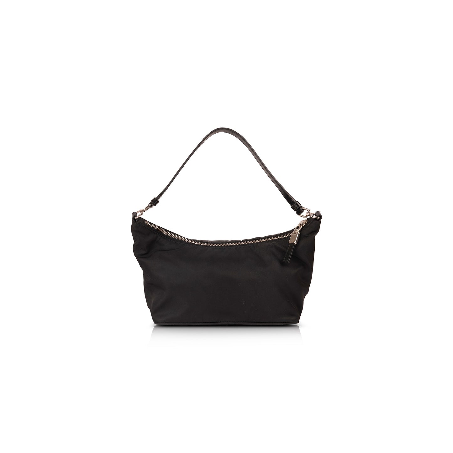 Prada Leather-Trimmed Tessuto Pochette