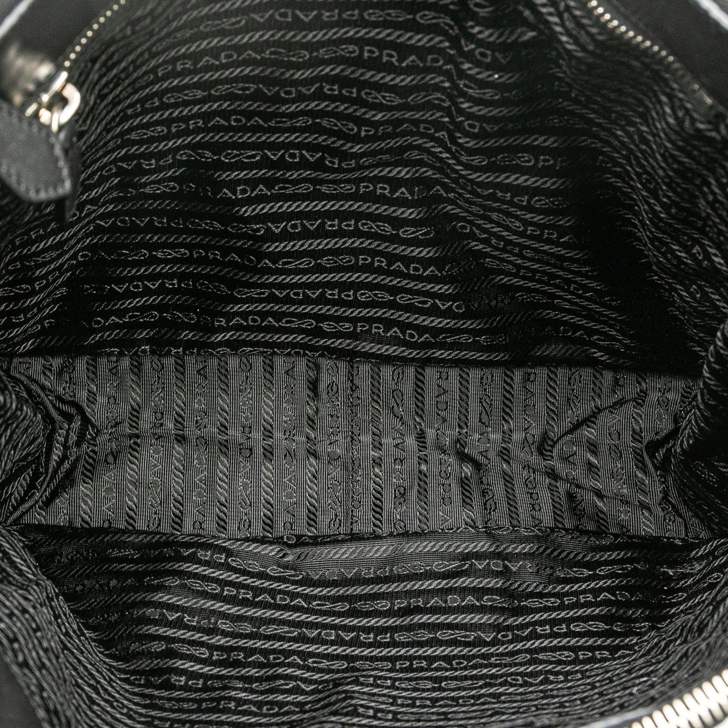 Prada Leather Trimmed Tessuto Tote