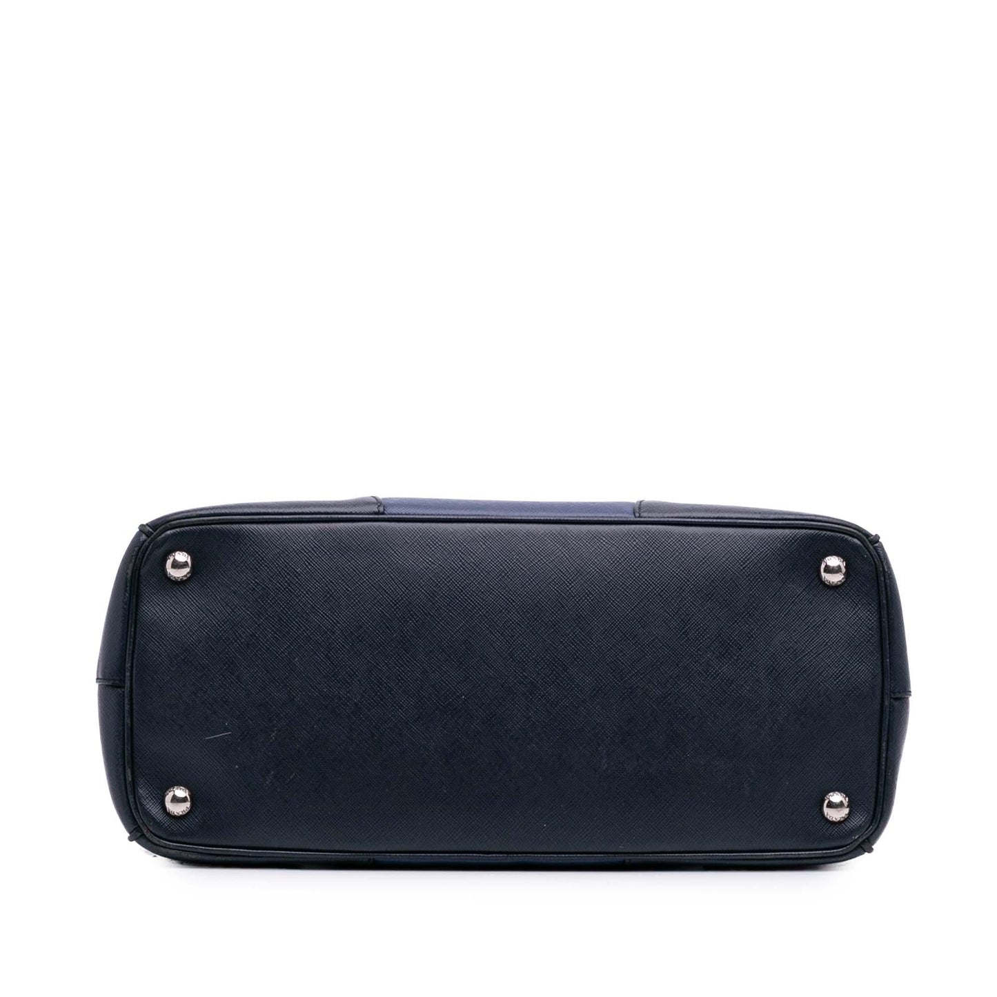 Prada Medium Bicolor Saffiano Lux Galleria Double Zip Satchel