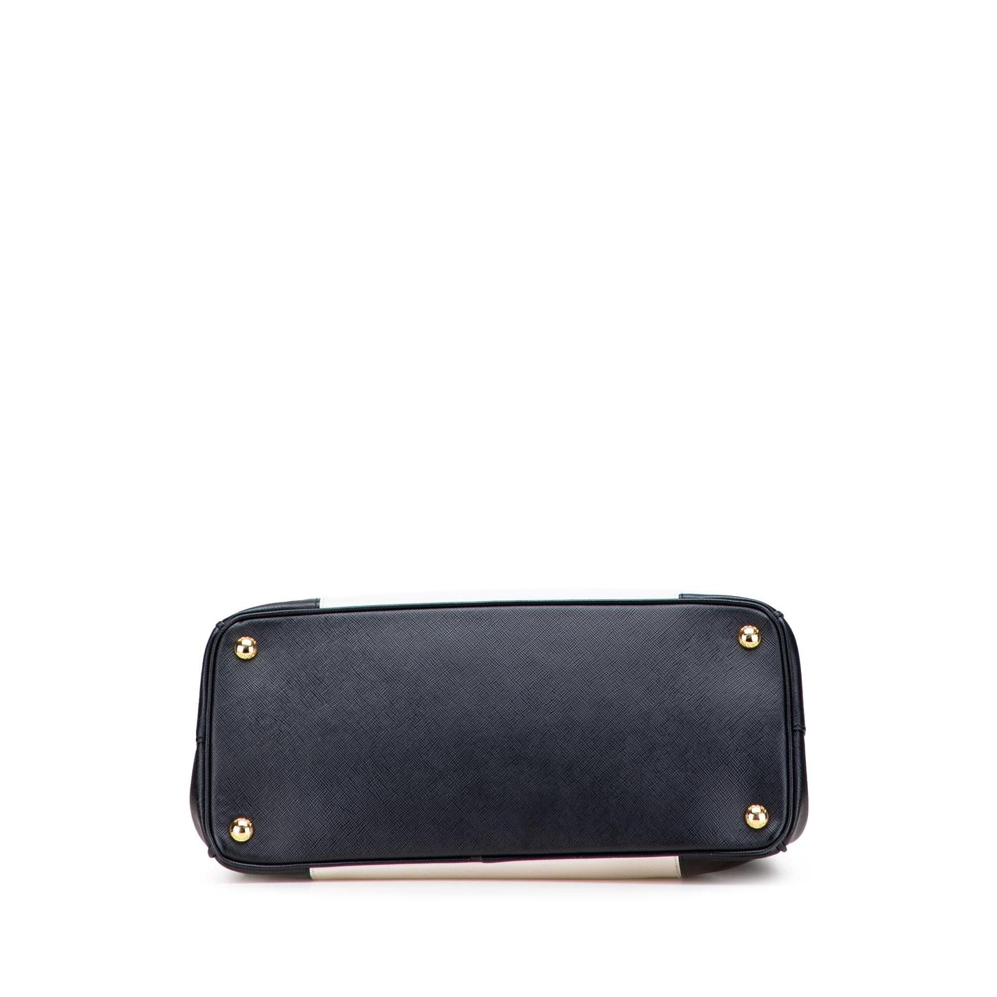 Prada Medium Bicolor Saffiano Lux Galleria Double Zip Satchel