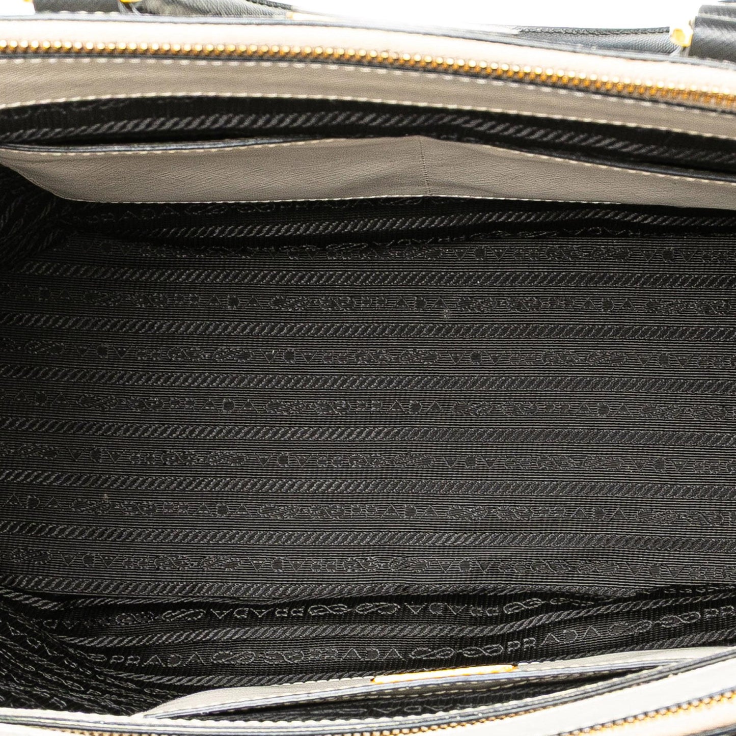Prada Medium Bicolor Saffiano Lux Galleria Double Zip Satchel