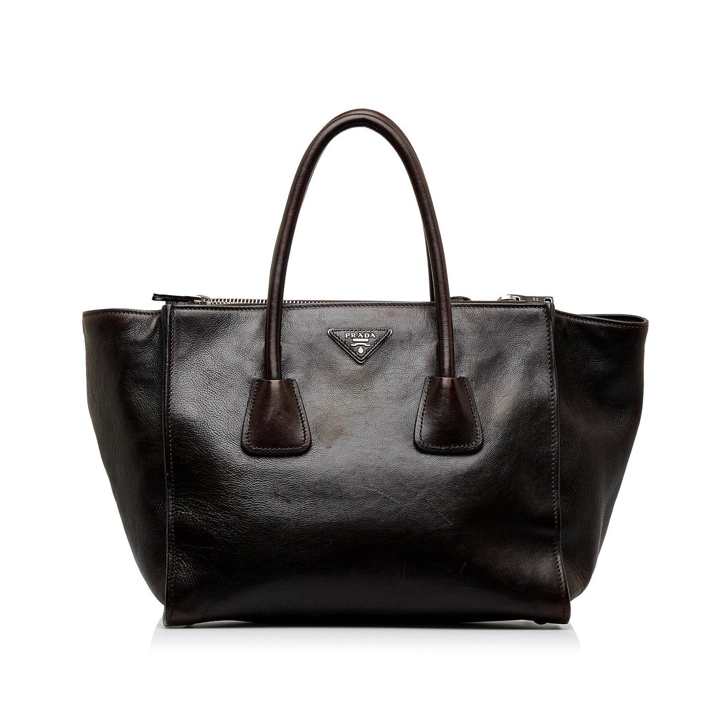 Prada Medium Glace Calf Twin Pocket Satchel (SHG-s6gSBm)