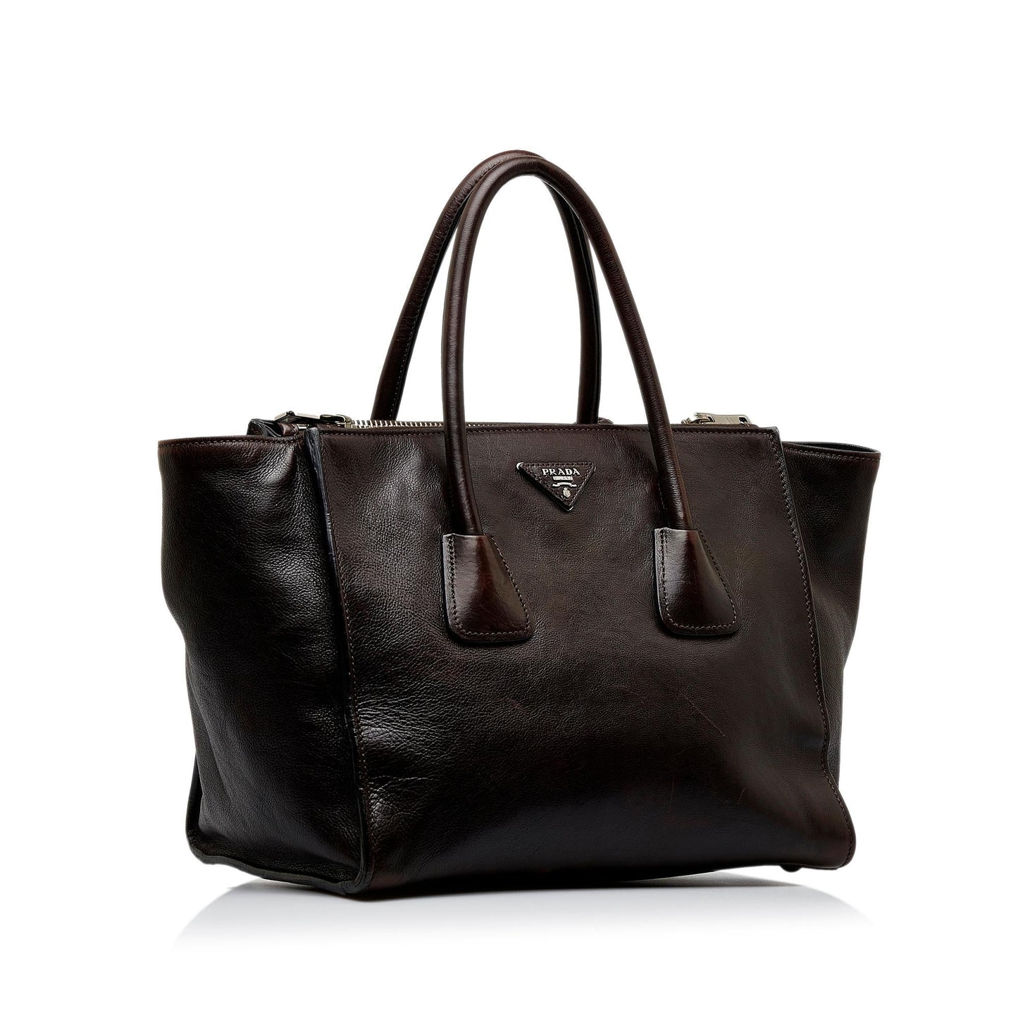 Prada Medium Glace Calf Twin Pocket Satchel (SHG-s6gSBm)