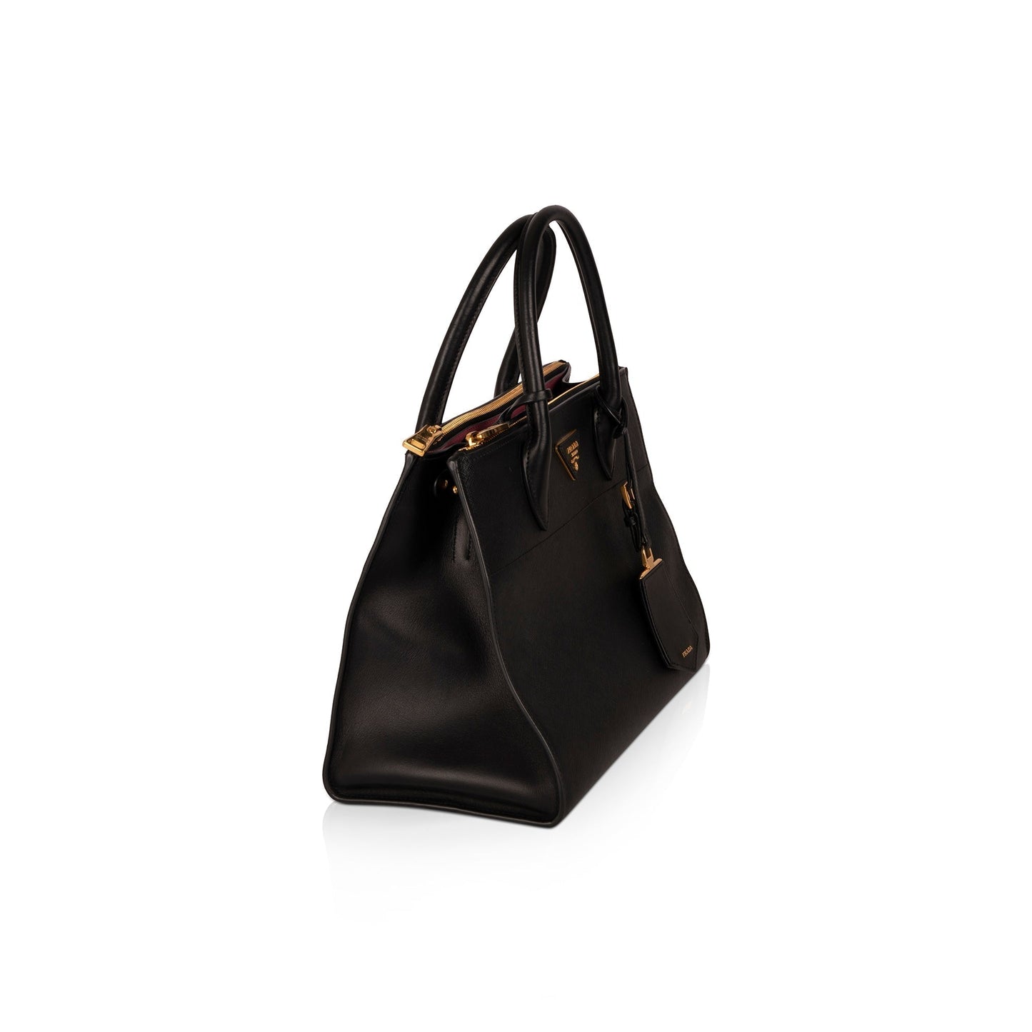 Prada Medium Saffiano & City Calf Leather Paradigme Tote