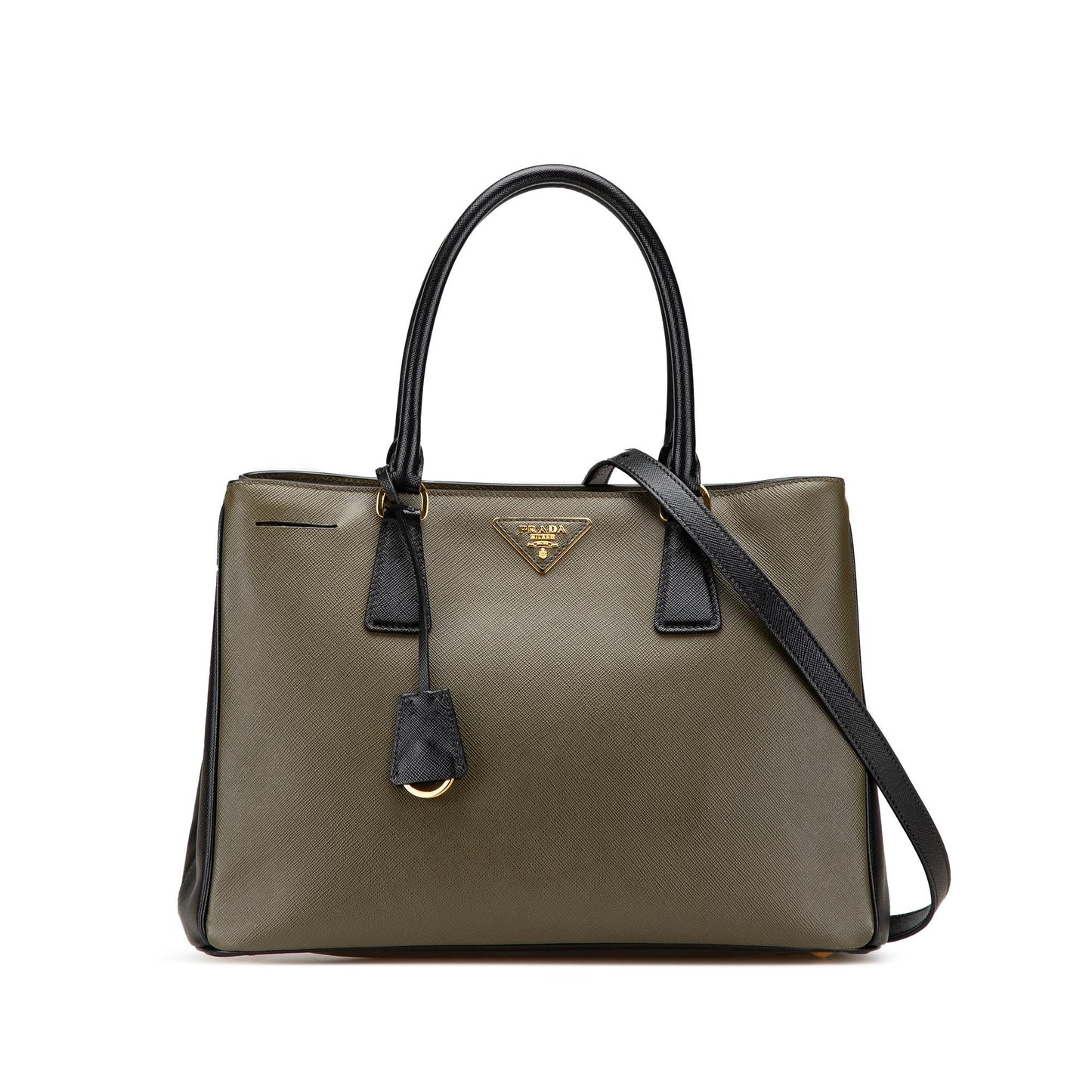 Prada Medium Saffiano Lux Bicolor Galleria Satchel