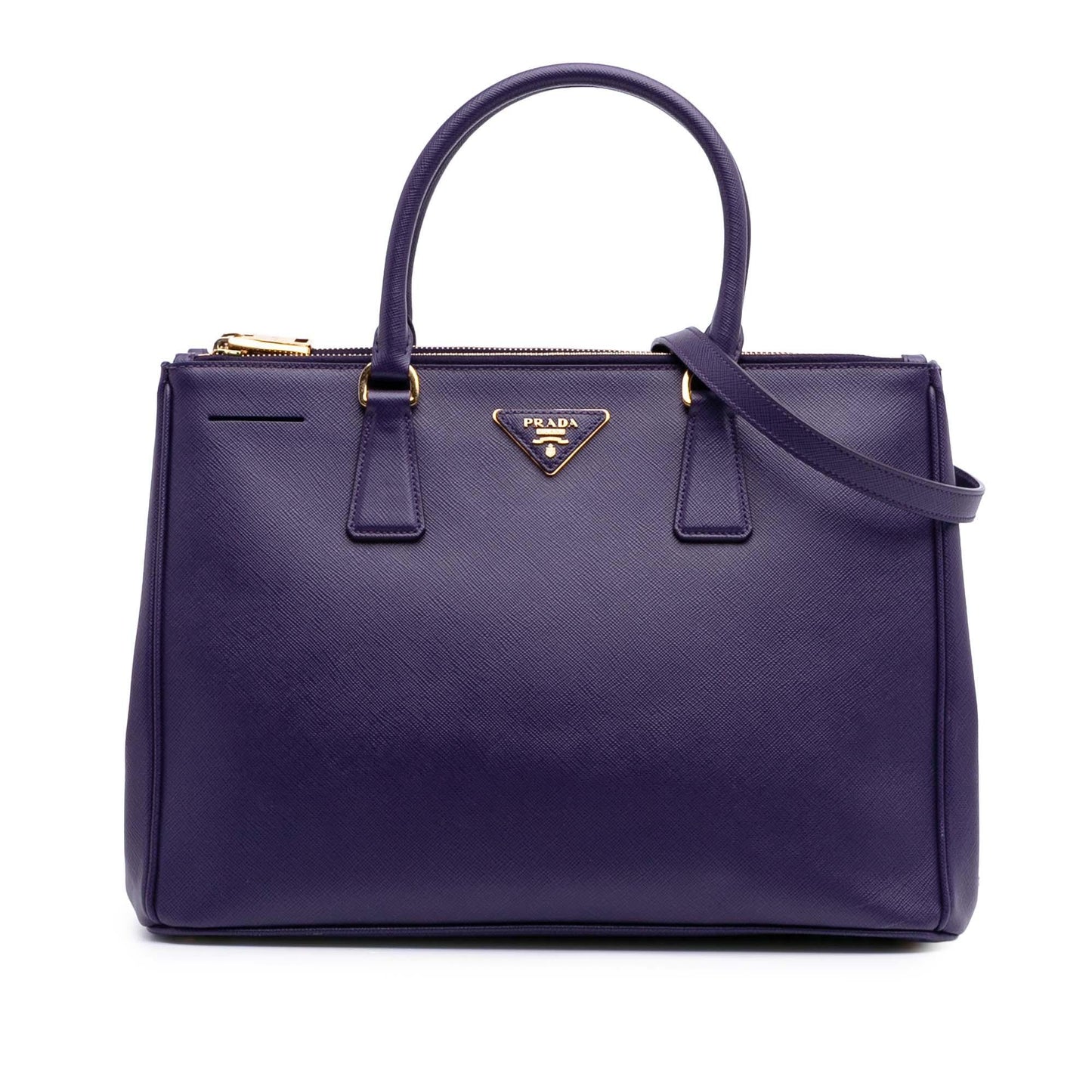 Prada Medium Saffiano Lux Galleria Double Zip Satchel