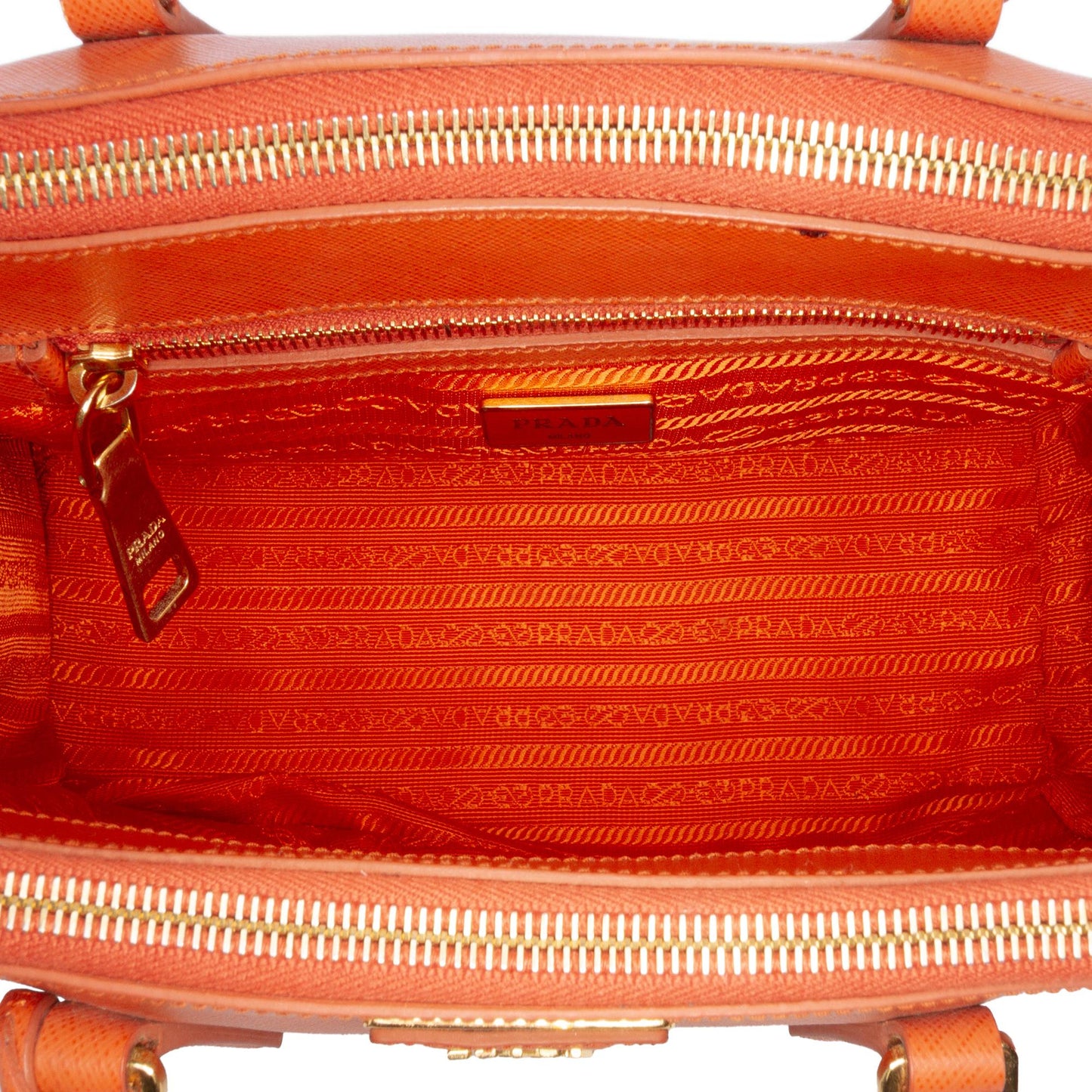 Prada Medium Saffiano Lux Galleria Double Zip Satchel