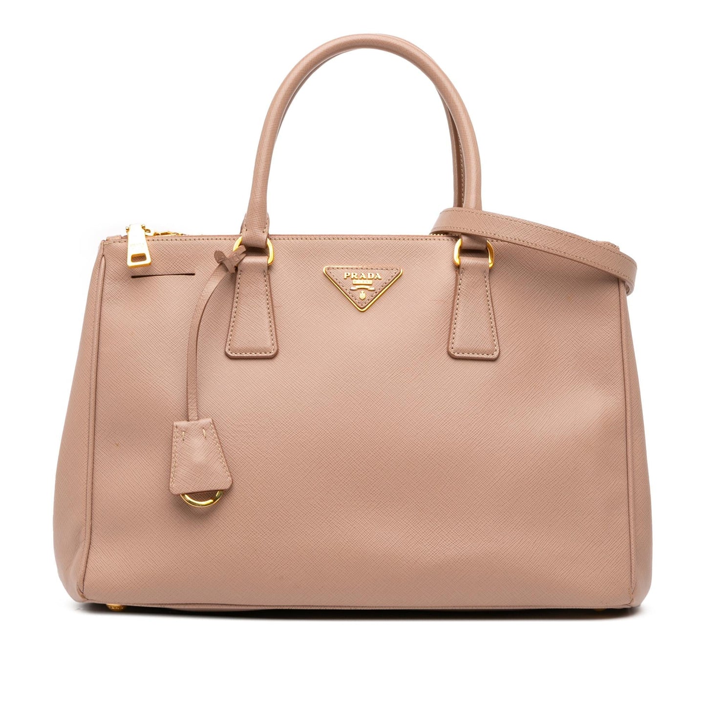 Prada Medium Saffiano Lux Galleria Double Zip Satchel