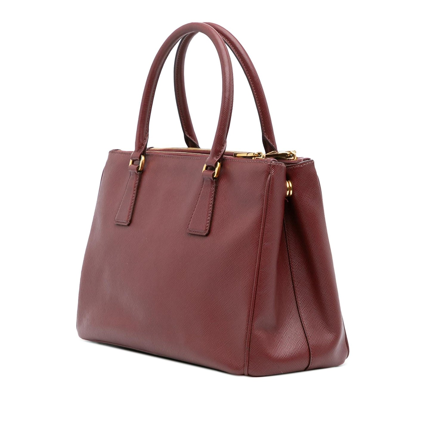 Prada Medium Saffiano Lux Galleria Double Zip Satchel