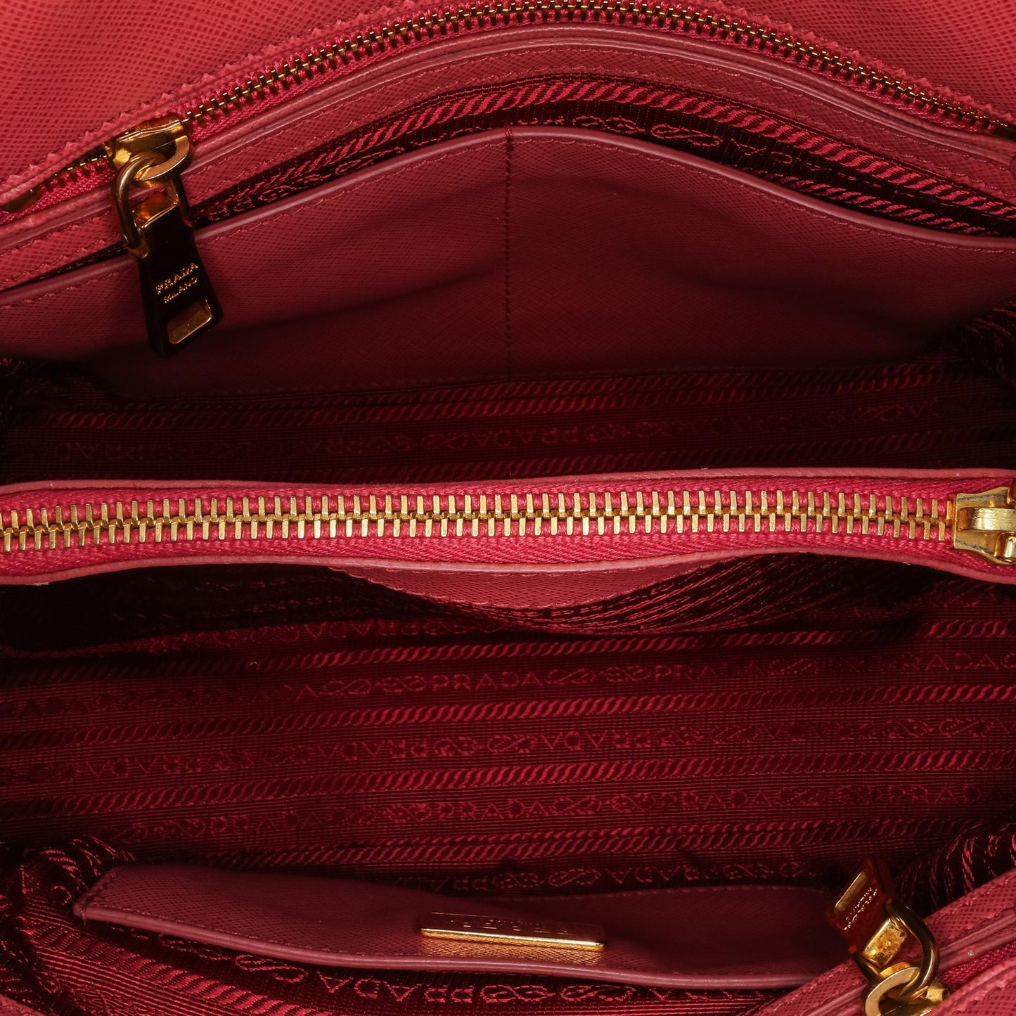 Prada Medium Saffiano Lux Open Promenade Satchel