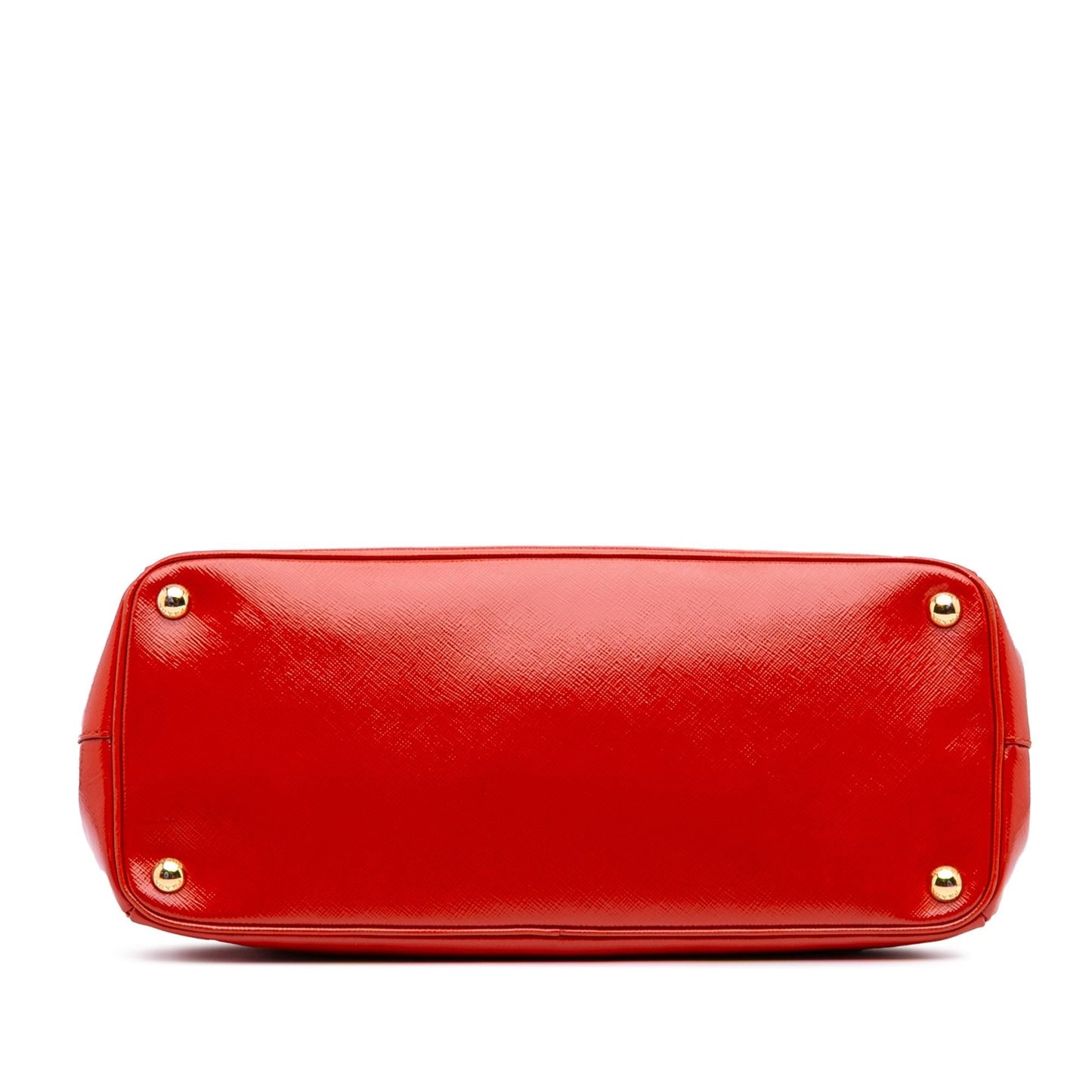 Prada Medium Saffiano Vernice Galleria Double Zip Satchel