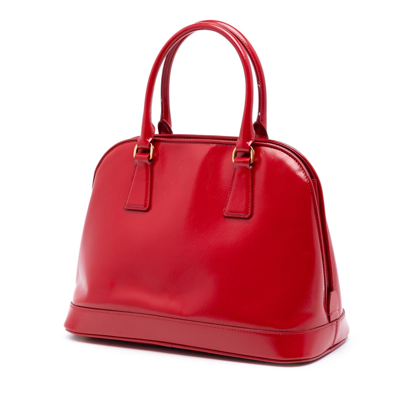 Prada Medium Saffiano Vernice Open Promenade Satchel