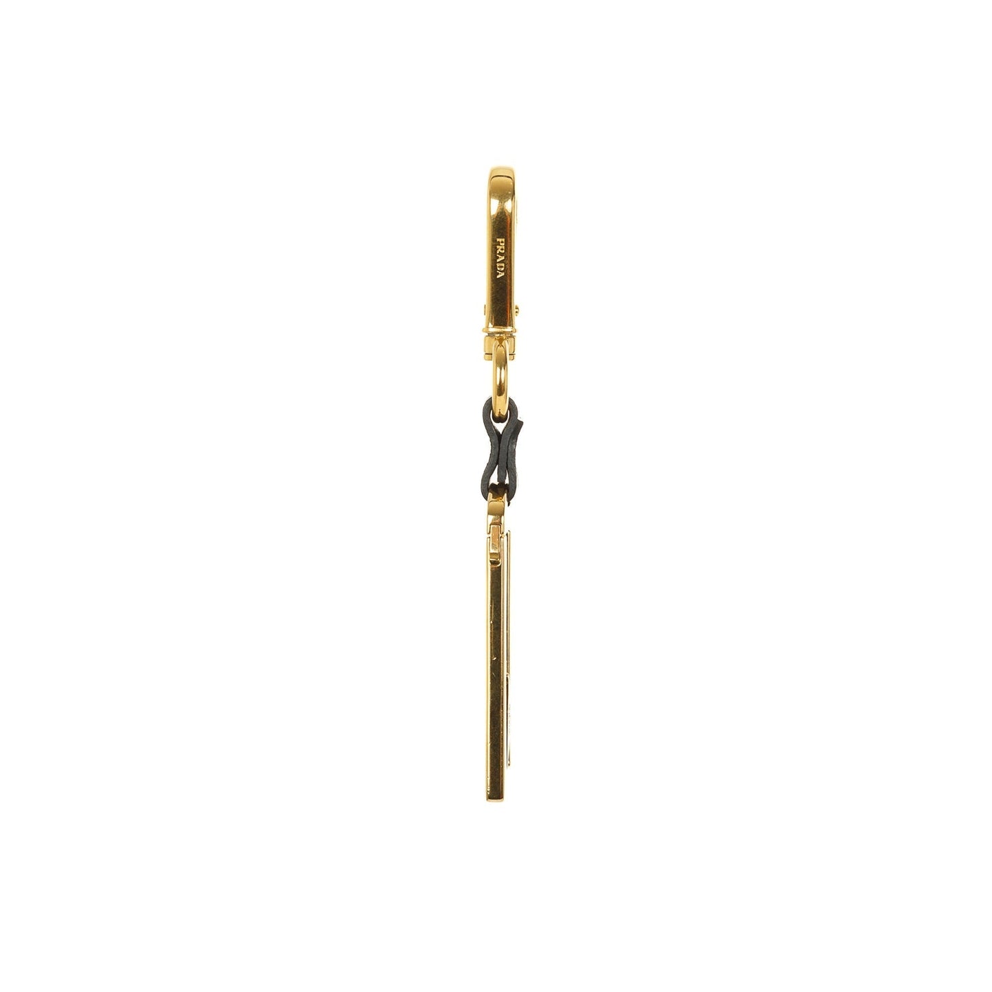 Prada Metal Name Tag Keychain