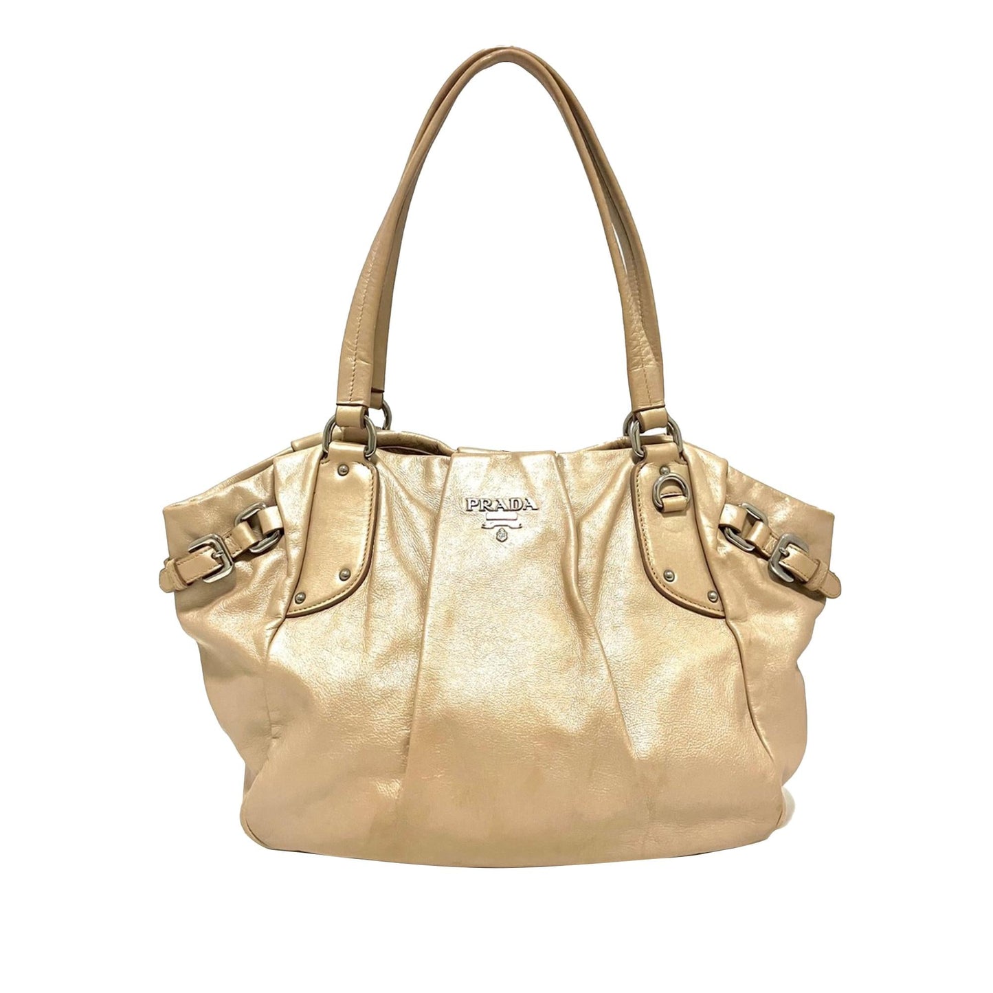 Prada Metallic Soft Calf Shopping Tote (SHG-69YSIe)