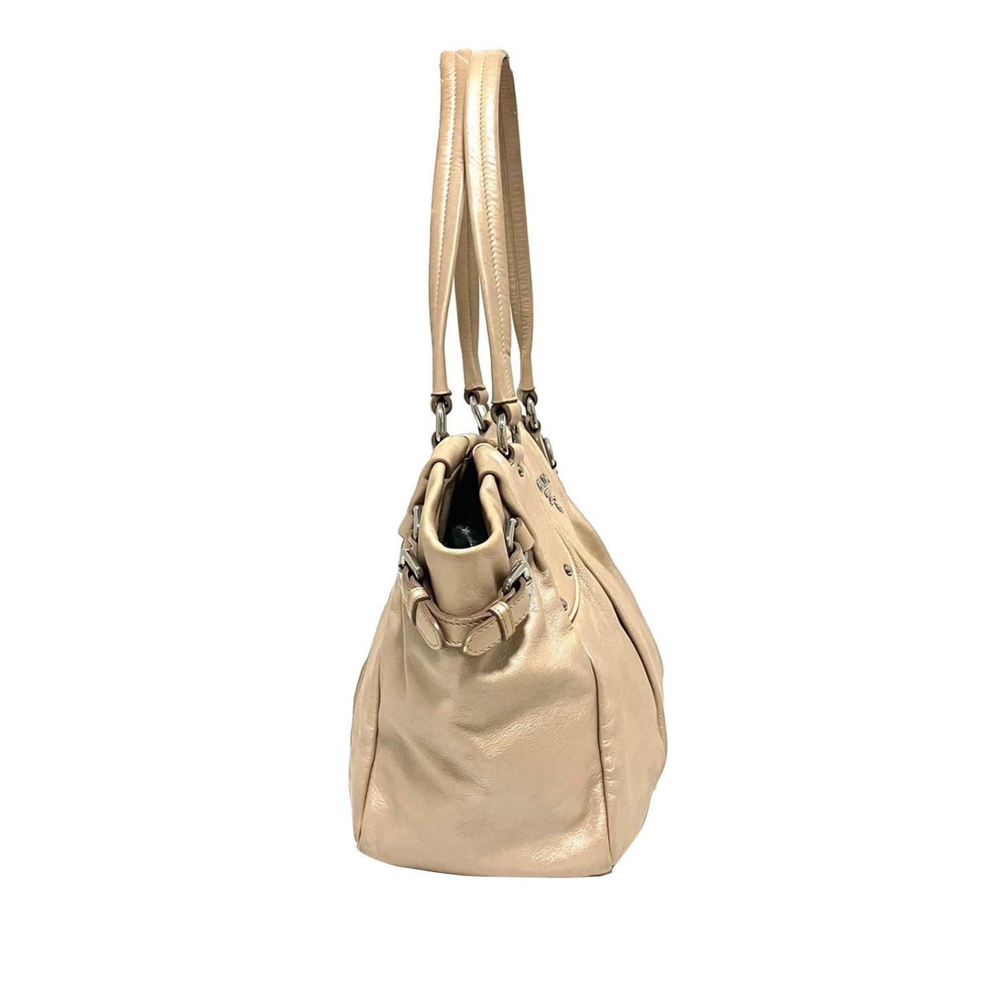 Prada Metallic Soft Calf Shopping Tote (SHG-69YSIe)