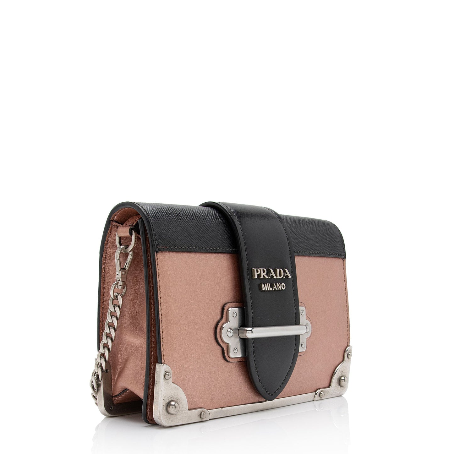 Prada Metallic Saffiano Cahier Shoulder Bag (SHF-r8TuA7)