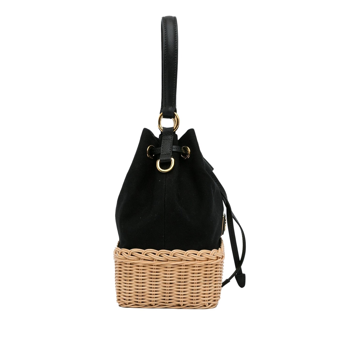 Prada Midollino and Canapa Bucket Bag (SHG-WkJD4h)