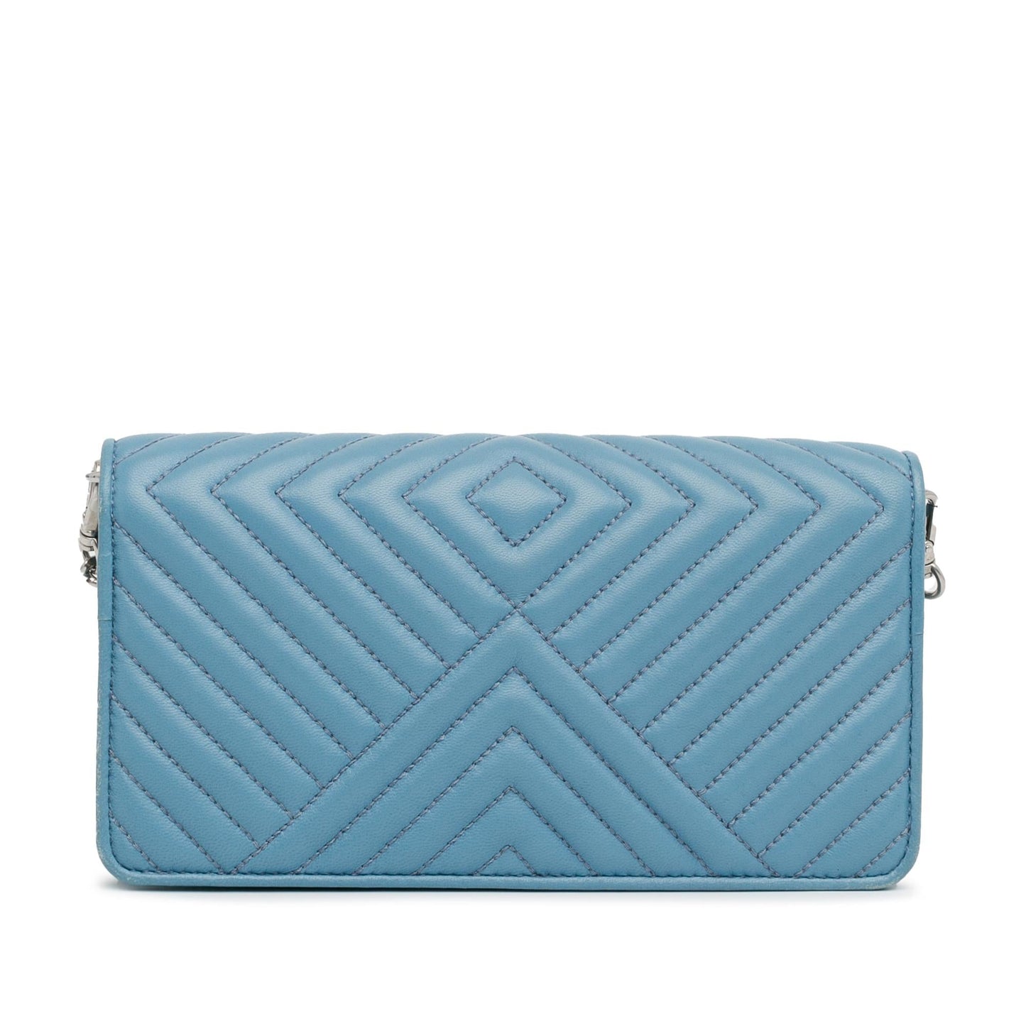 Prada Mini Impunture Diagramme Wallet on Chain (SHG-DPe67T)