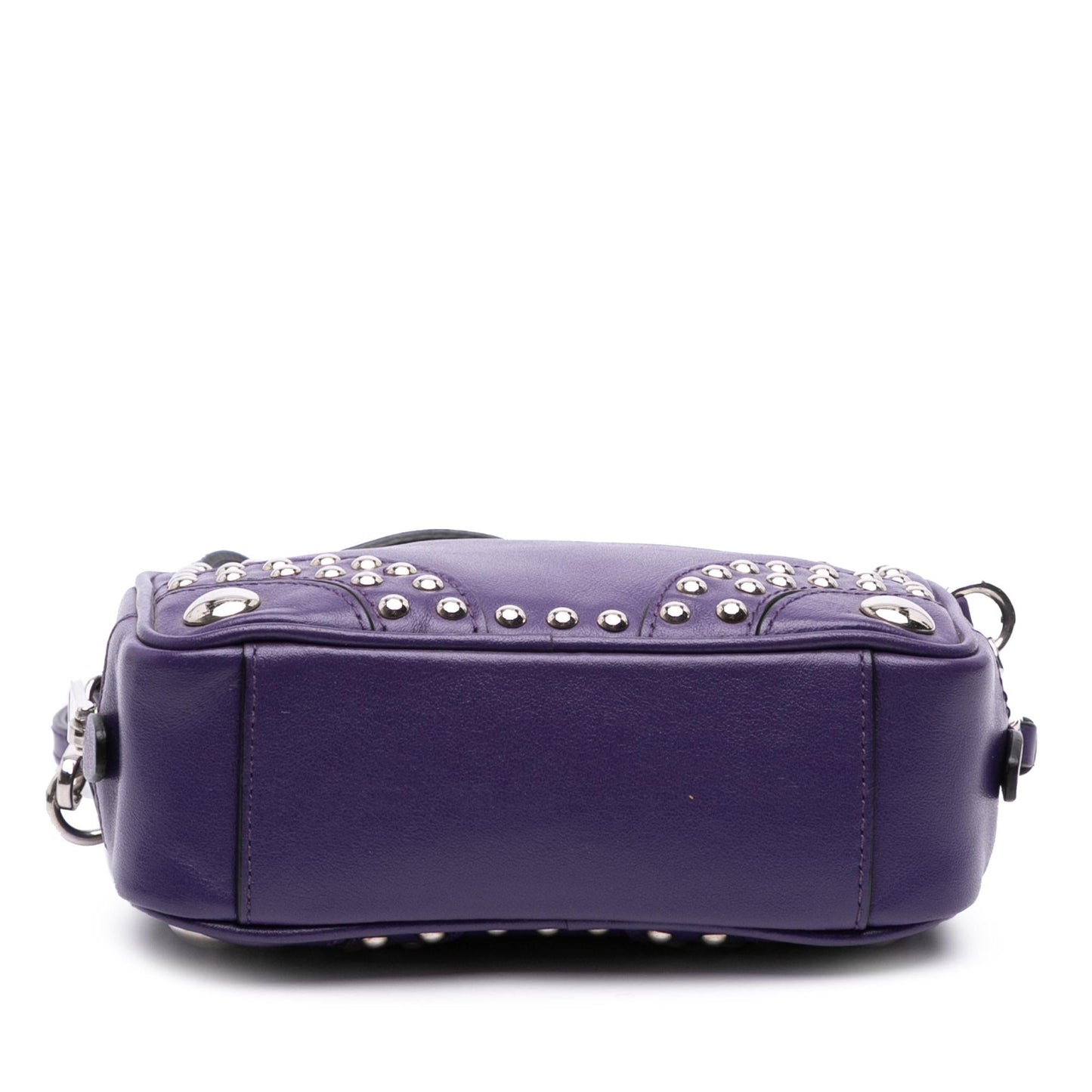 Prada Mini Leather Studded Camera Bag