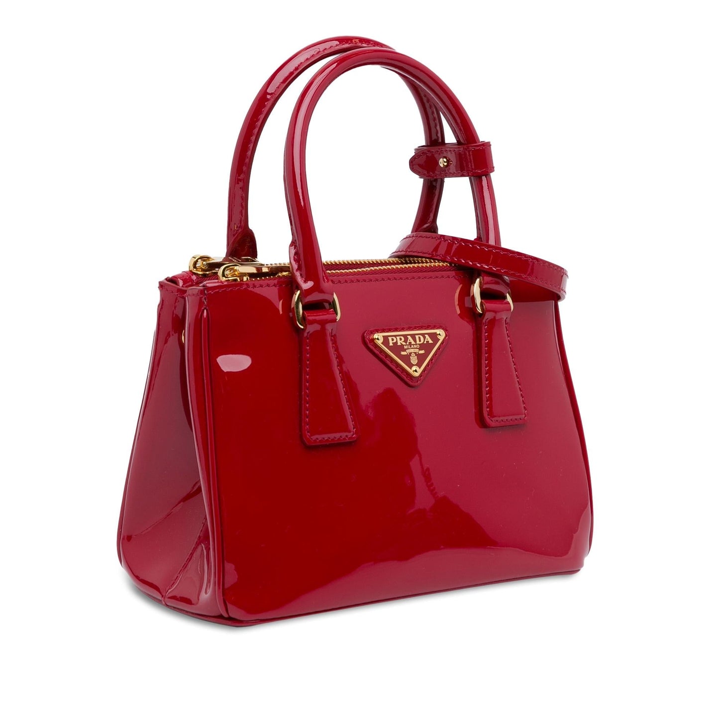 Prada Mini Patent Galleria Double Zip Satchel (SHG-pRGtU5)