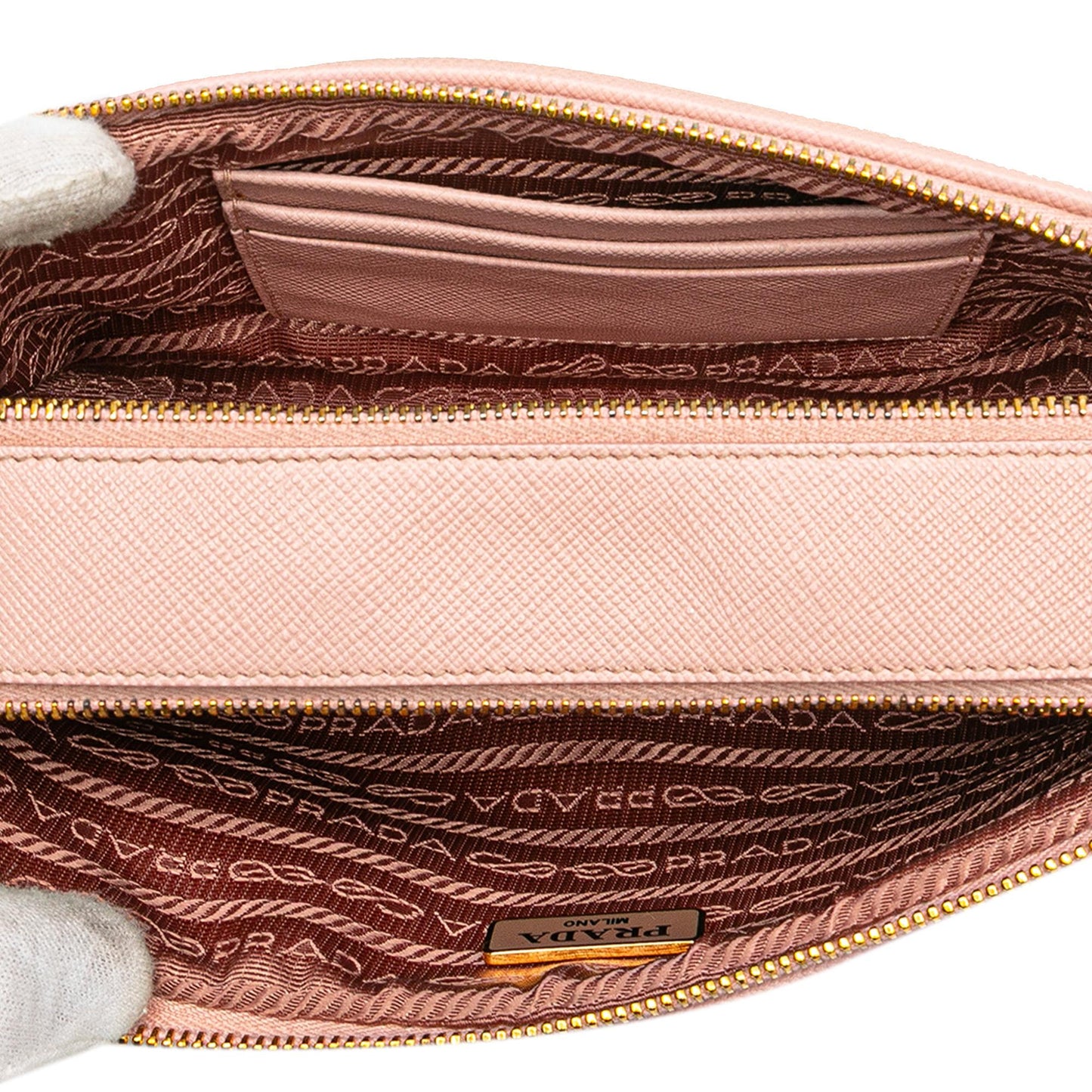 Prada Mini Saffiano Double Zip Crossbody