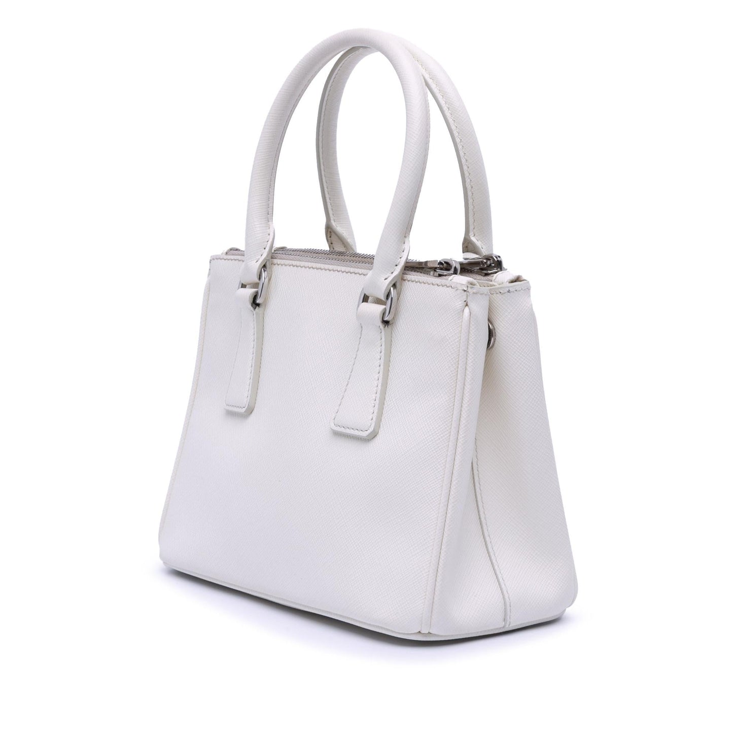 Prada Mini Saffiano Lux Crystal Embellished Galleria Double Zip