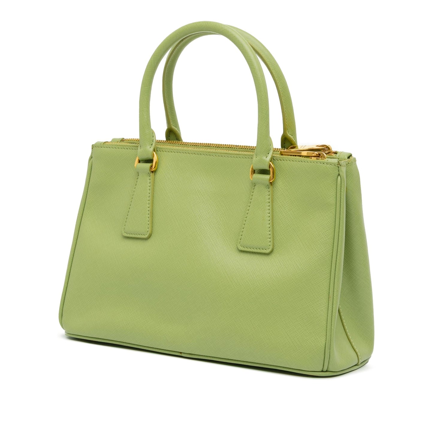 Prada Mini Saffiano Lux Galleria Double Zip Satchel