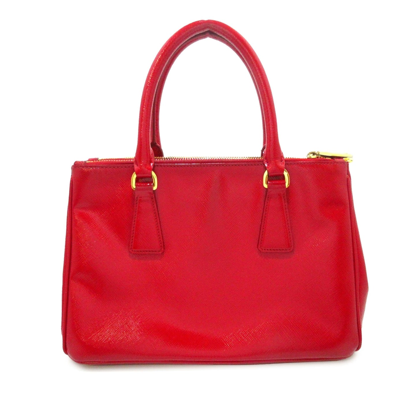 Prada Mini Saffiano Vernice Galleria Double Zip Satchel (SHG-7J2noA)